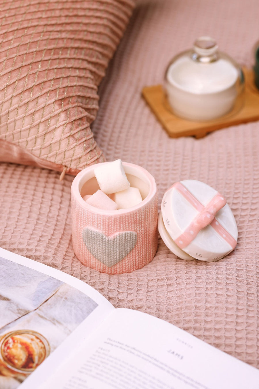 Knit Heart Jar